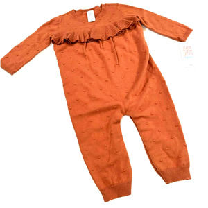 Copied - Carter's - Just One you - Infant Knit Romper, 9m - Copper